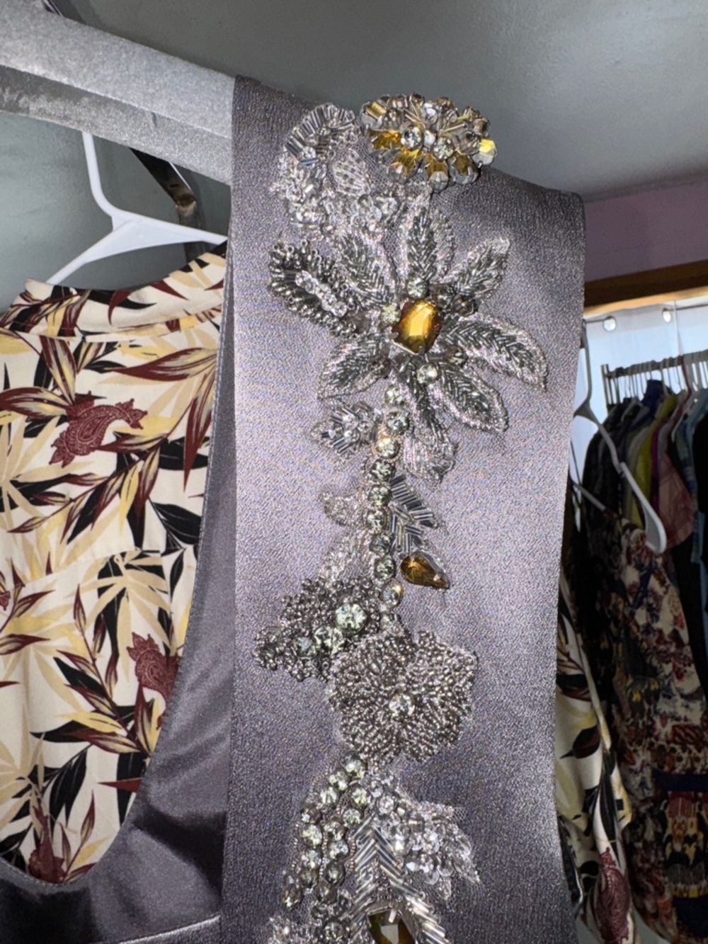 Authentic Alberta Ferretti Silk Beaded Maxi Dress Italy MSRP $4725 gala,goddess - Picture 6 of 17